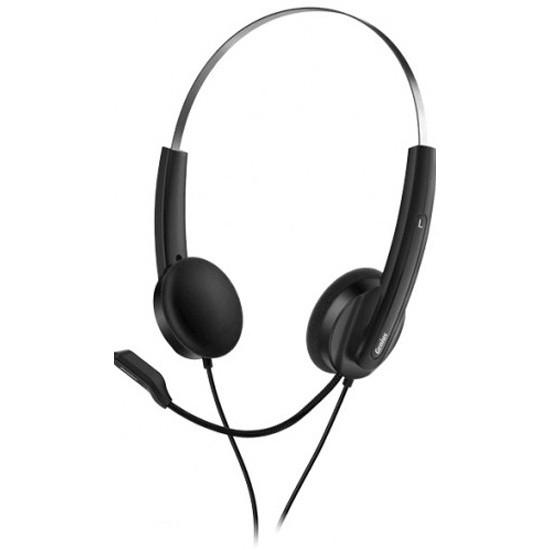 Компьютерная гарнитура Genius HS-220U, регулируемое оголовье, мягкие удобные амбушюры, выносной микрофон с шумоподавлением, пульт управления 31710020402