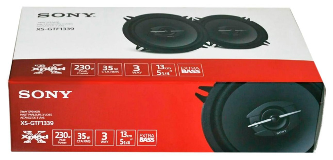Колонки автомобильные Sony XS-GTF1339,  13 см (5 дюйм.),  комплект 2 шт.