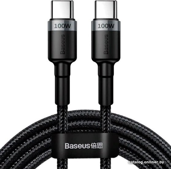 Кабель Baseus Cafule 2m Gray/Black CATKLF-ALG1