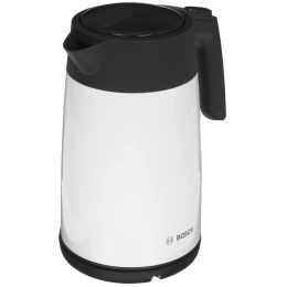 Электрочайник Bosch TWK7L461 2400 Вт, объем 1.7 л, материал корпуса: металл/пластик, материал колбы: нержавеющая сталь, с возможностью вращения на 360°, механическое управление