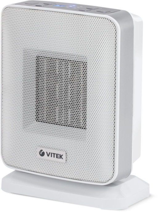Тепловентилятор керамический Vitek VT-2052, 1500Вт, с термостатом, 2 режима, серый