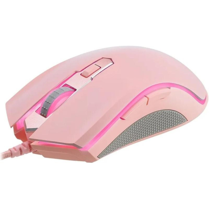 RAPOO Игровая мышь проводная V25S, цвет - розовый 12278