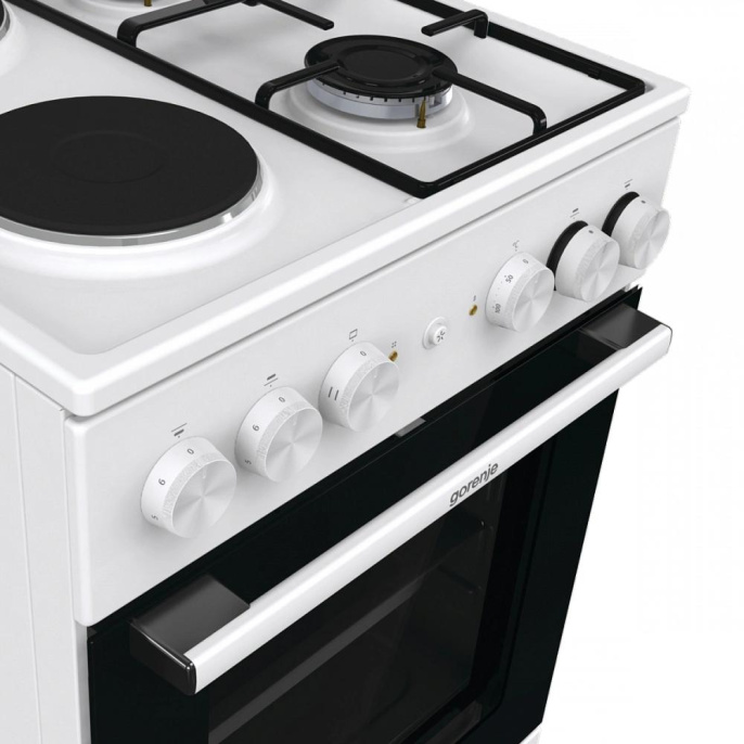 Плита Комбинированная Gorenje GK5A12WG белый металлическая крышка реш.сталь