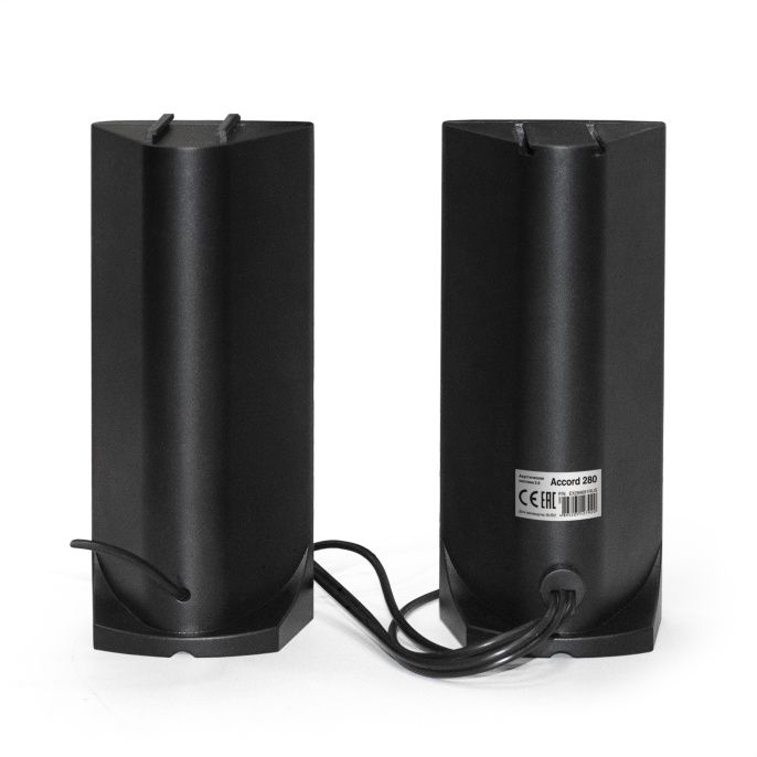 ExeGate Accord 280 питание USB, Bluetooth, 2х3Вт 6Вт RMS , 60-20000Гц, цвет черный, RGB подсветка, с возможностью трансформации в саундбар, Color Box