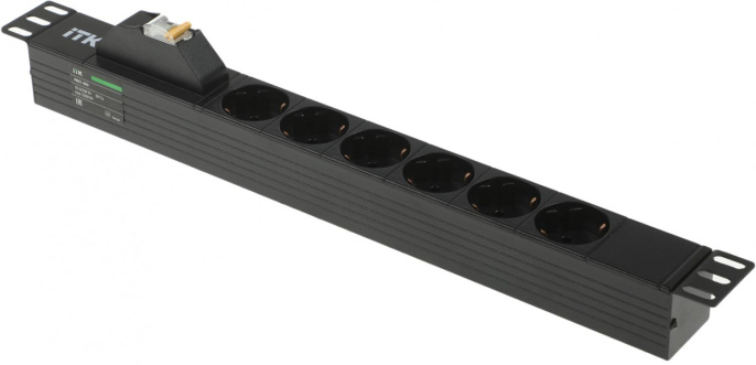 Блок распределения питания ITK PH21-6D3,  горизонт.размещ.,  SchukoХ6,  Тип вход. тока 16A