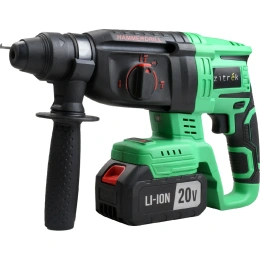 Перфоратор аккумуляторный бесщеточный Zitrek Destroyer Pro (20В, Li-Ion аккумулятор 4 Ач - 2шт, ЗУ, кейс) 063-4063