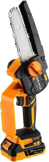 Цепная пила DEKO DKCHS 20-6 PRO, аккумуляторная, 20В, 2.2Ач, с двумя аккумуляторами [083-2012]