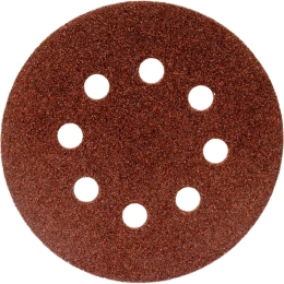 Круг шлифовальный на липучке по дереву/металлу 10 шт. (125 мм; P60; 8 отверстий) Gigant G-1017