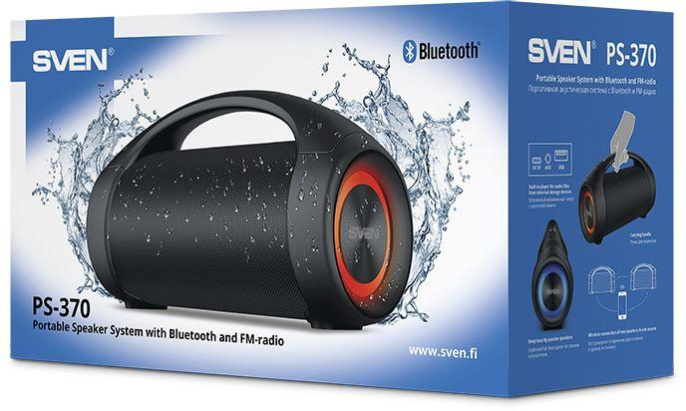Колонка портативная Sven AC PS-370, 40Вт, черный [sv-020408]