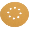 Диск абразивный с липучкой Sandpaper (yellow) 150 мм, 8 отверстий, P120, 5 шт BRUSHTEX 150Y8-120