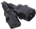 Кабель питания ExeGate Power EC-3P-C13- C14/3x0.75Cu C13- C14, VDE-250V-3*0.75mm2, медь, черный, 10A, 3м EP280628RUS