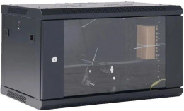 Шкаф коммутационный REXANT 04-0664-112 настенный,  стеклянная передняя дверь,  6U,  450x600 мм