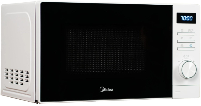 Микроволновая печь MIDEA/ 20 л, 700 Вт, электронное управление, черный\белый (AM720C2VR-W)
