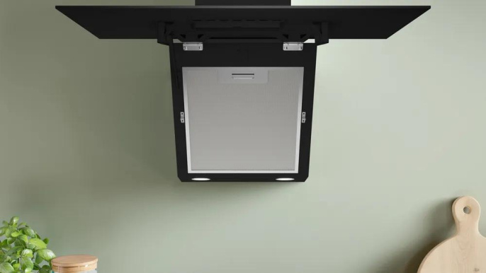 Вытяжка BOSCH Наклонная, 400 м3/ч, 60см, цвет: черный , touch control DWK64PJ60T