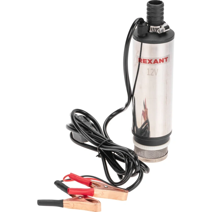 Погружной насос перекачки топлива REXANT 12 В, 35 л/мин, с фильтром, 51 мм 80-0214