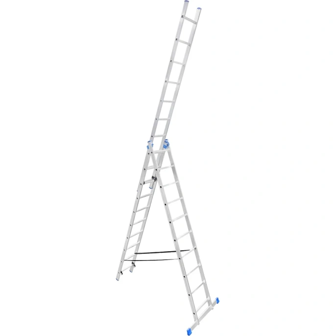Алюминиевая трехсекционная лестница LadderBel 10 ступеней LS310