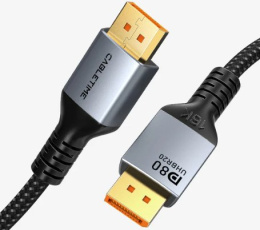 Кабель CABLETIME CD13L (CT-DP16K-AG2) 2 м, DisplayPort 2.1 16K@60Hz 8K@120Hz 4K@240Hz 80Гбит/с