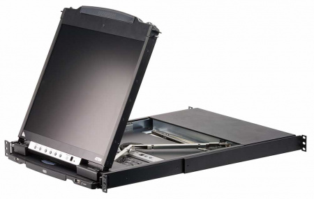 KVM консоль ATEN 19" 16-Port PS/2-USB VGA Dual Rail LCD KVM Switch CL5816N-ATA-RG