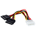 Кабель питания SATA ExeGate EX-CC-SATA-PSY (Molex 4pin/2xSATA15pin, 0,15м) EX138935RUS