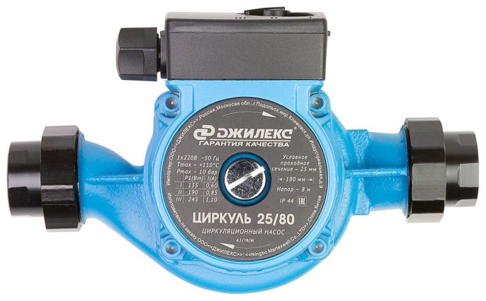 Насос циркуляционный Джилекс Циркуль 25/80,  центробежный, поверхностный, 5340л/ч [2580]