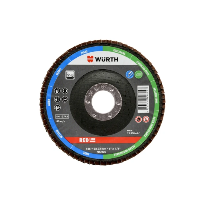Диск лепестковый NC-22,23-G60-D125 (125х22.2 мм, зернистость 60) WURTH 0579580326961