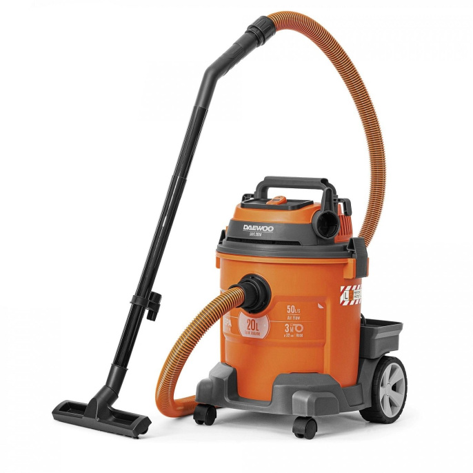 Строительный пылесос Daewoo DAVC 2514S,  серый