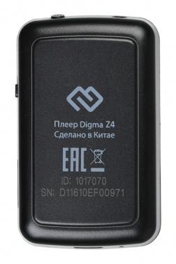 MP3 плеер Digma Z4 BT flash,  16ГБ,  черный
