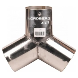 Переходник Y-образный металлический для шланга NORDBERG D 75мм AT75