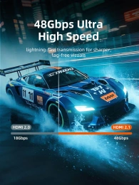 Адаптер CABLETIME CP45G (CT-CHF8K-AG) 8K Mini HDMI/HDMI «папа-мама» - алюминий + корпус из ПВХ