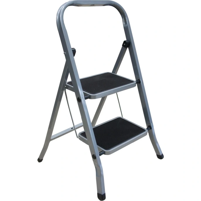 Стремянка Zalger 2 широкие ступени с ковриком, сталь 511-2