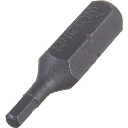 Вставка бита торцевая 1/4", HEX, 2,5 мм, L 25 мм KING TONY 102525H