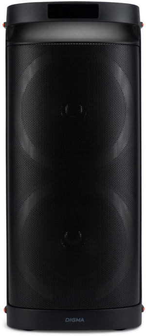 Музыкальный центр Digma D-MC1750, 60Вт, с микрофоном, Bluetooth, FM, USB, micro SD, черный