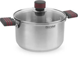 Кастрюля 3.4л Rondell Stripes RDS-1280, нержавеющая сталь, с крышкой