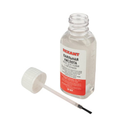 Rexant 09-3613 Флюс для пайки, ПАЯЛЬНАЯ КИСЛОТА, 30мл, с кисточкой, флакон