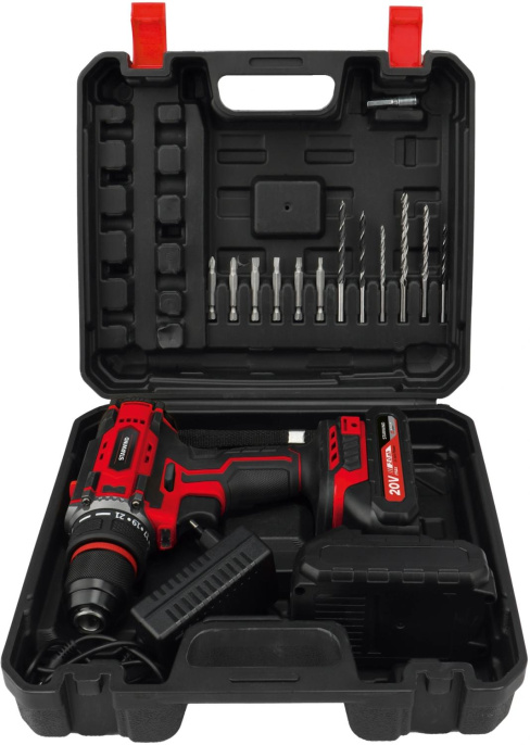 Ударная дрель-шуруповерт StarWind CD20-2.0/2.0hS1, 2.0Ач,  с двумя аккумуляторами