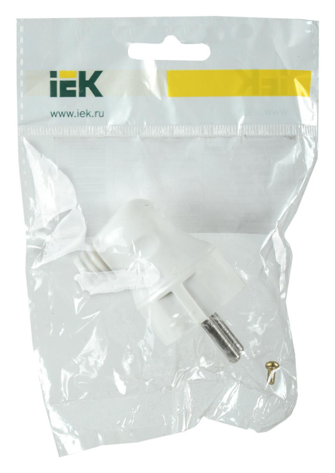 Вилка IEK ВПп11-01-Ст разборная угловая с заземляющим контактом [evp11-16-01-k01]