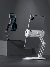 Регулируемая эргономичная подставка CABLETIME CS22S (CT-PS03-AS) – складная, устойчивая для планшетов/смартфонов 5-14 дюймов