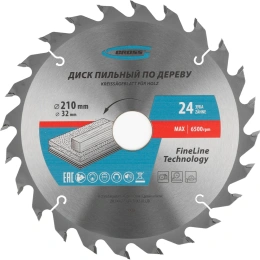 Пильный диск по дереву 210x32/30 мм, 24Т GROSS 73326