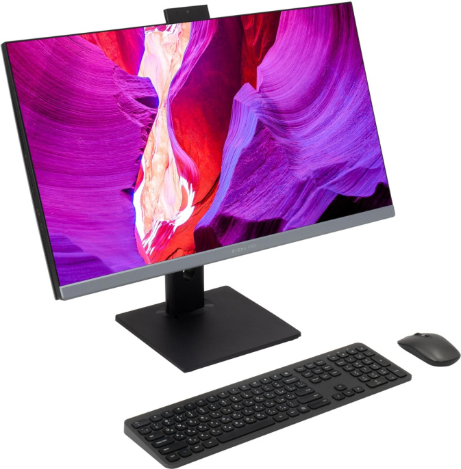 Моноблок Digma Pro Unity 27" Full HD i5 1235U (1.3) 16Gb SSD512Gb Iris Xe CR Windows 11 Pro GbitEth WiFi BT 90W клавиатура мышь Cam серый/черный 1920x1080