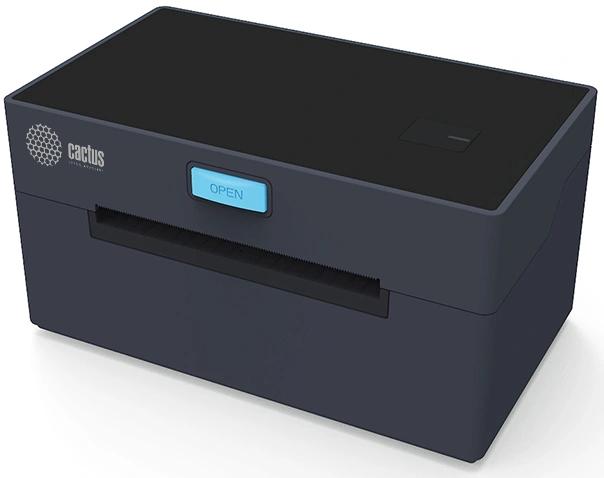 Принтер этикеток Cactus CS-TP-D420U+держатель,  черный
