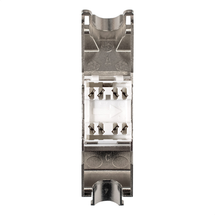 Модуль-вставка Keystone Jack RJ-45 ExeGate KJ-8P8C-SH-C6A-180-TL (Кат.6A, экранированная, 180 градусов, IDC Toolless (без инструмента)) EX297267RUS