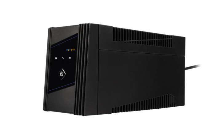 Источник бесперебойного питания SMARTWATT ИБП линейно-интерактивный, 650/360 ВА/Вт, напольный, LED индикация, Schuko CEE7/4 - 2 шт. 3703020390006