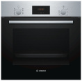 Духовой шкаф Bosch HBF114ES0 электрический с конвекцией, объем 66 л, утапливаемые переключатели, 7 режимов, очистка ручная, 2 стекла в дверце, направляющие проволочные + телескопические 1 уровень