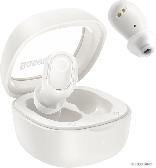 Наушники Baseus NGTW370202 Bowie WM02 True Wireless Earphones White Overseas Edition беспроводные, внутриканальные, Bluetooth 5.3, радиус действия: 10 м, границы частотного диапазона: 20-20000 Гц, емкость