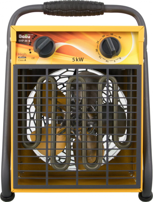 Тепловая пушка электрическая Ballu BHP-M-5 желтый/черный