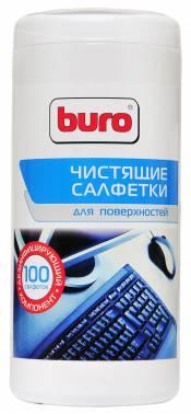 Влажные салфетки Buro BU-Tsurface, 100 шт туба для поверхностей