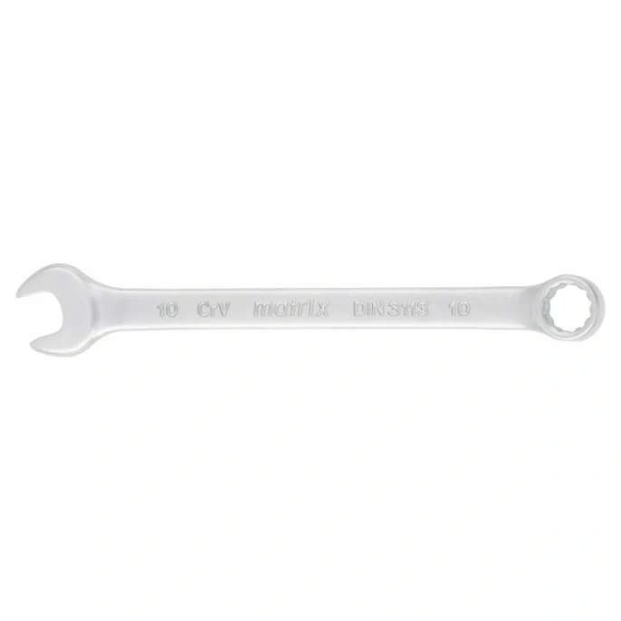 Комбинированный ключ 10 мм MATRIX CrV, полированный хром// 15154