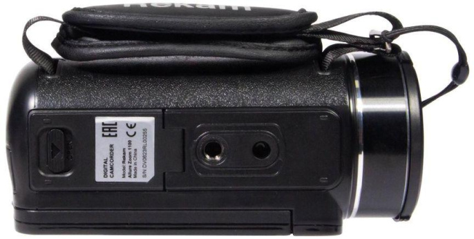 Видеокамера Rekam Allure zoom 1100, черный, Flash, ИК-пульт дистанционного управления, Защитная крышка объектива, Кабель USB, Аккумулятор, Мягкий чехол, Ремешок [2503000001]