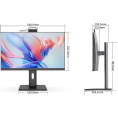 Платформа моноблока 23.8 FHD IPS /H610/Without CPU, DDR4, SSD/AC WIFI&BT/5.0MP/150W/DP+HDMI+Type C A23H66DP