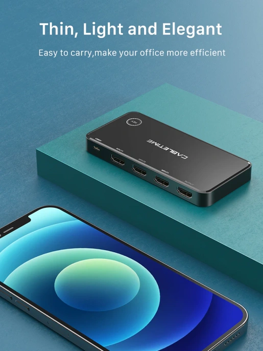 Переключатель CABLETIME CP31B (CT-HS4K3-PB) HDMI 3-в-1, 4K@30 Гц, черный